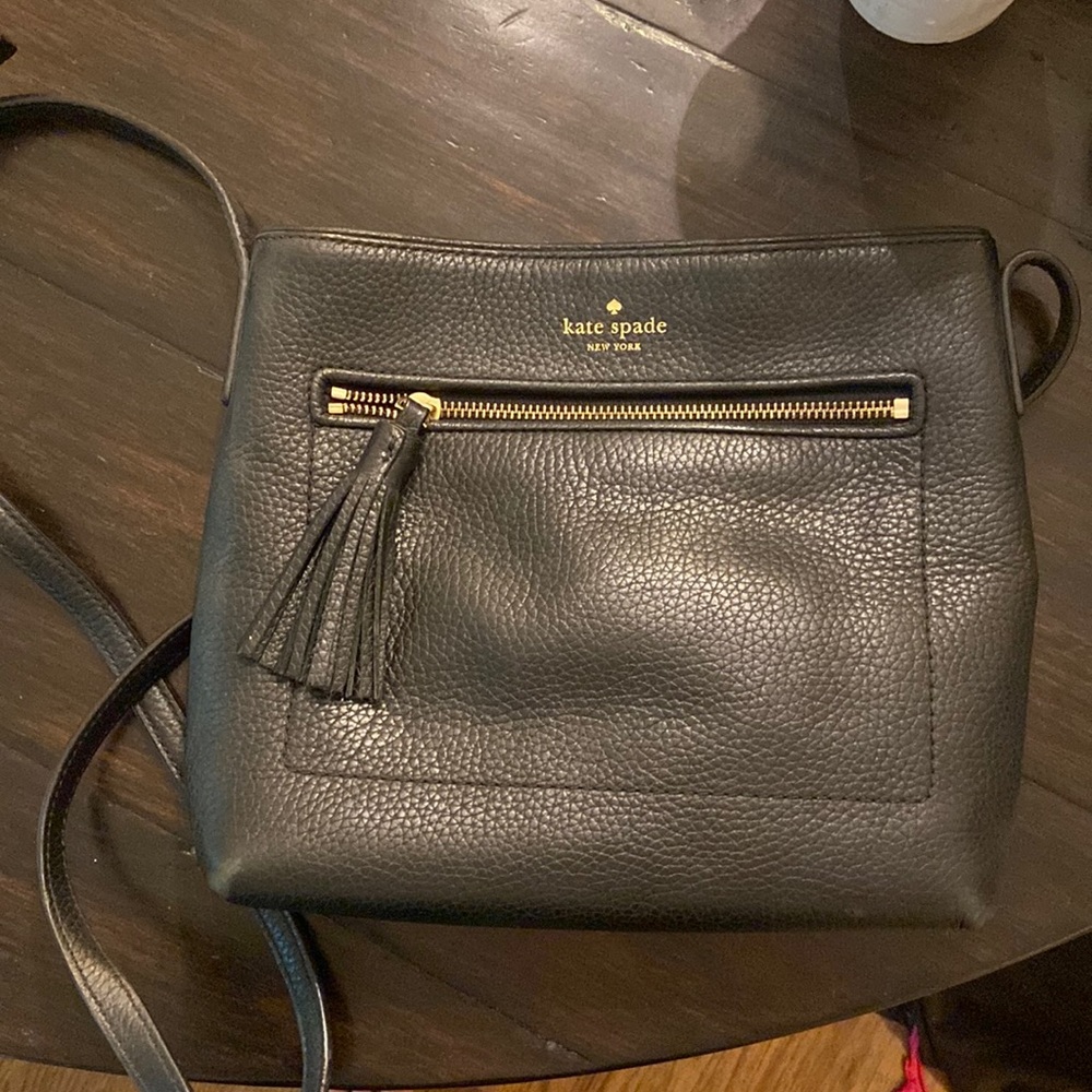 Kate Spade black pebble leather crossbody